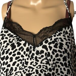 BLASHE NWT cami,lace,animal print,satin feel,romantic,mob wife,whimsigoth,fairy